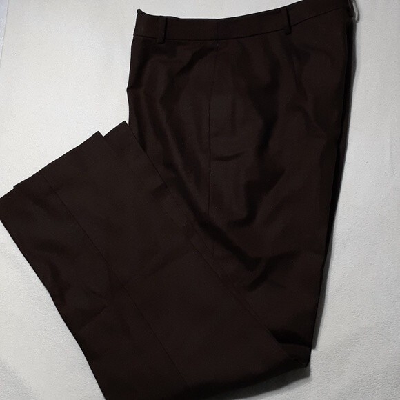 Linda Allard Ellen Tracy brown wool pants 8p 8 m petite - Picture 1 of 7